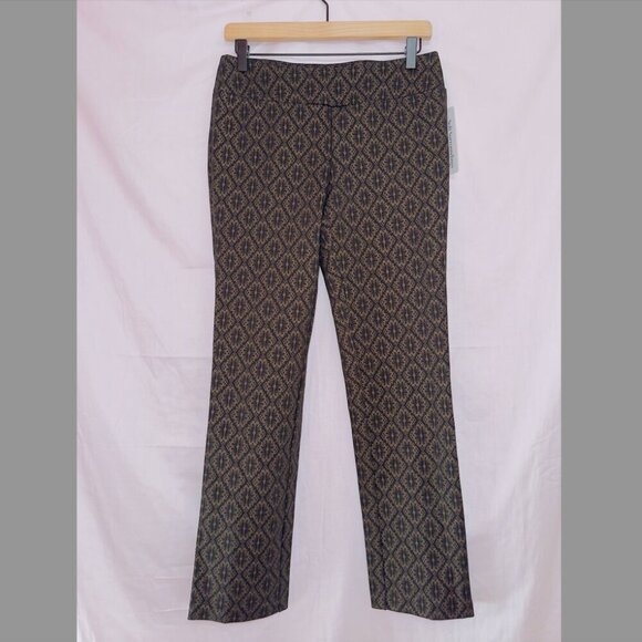 Soft Surroundings NWT Gold Leaf Print Ankle Length Pants size small - Picture 1 of 7
